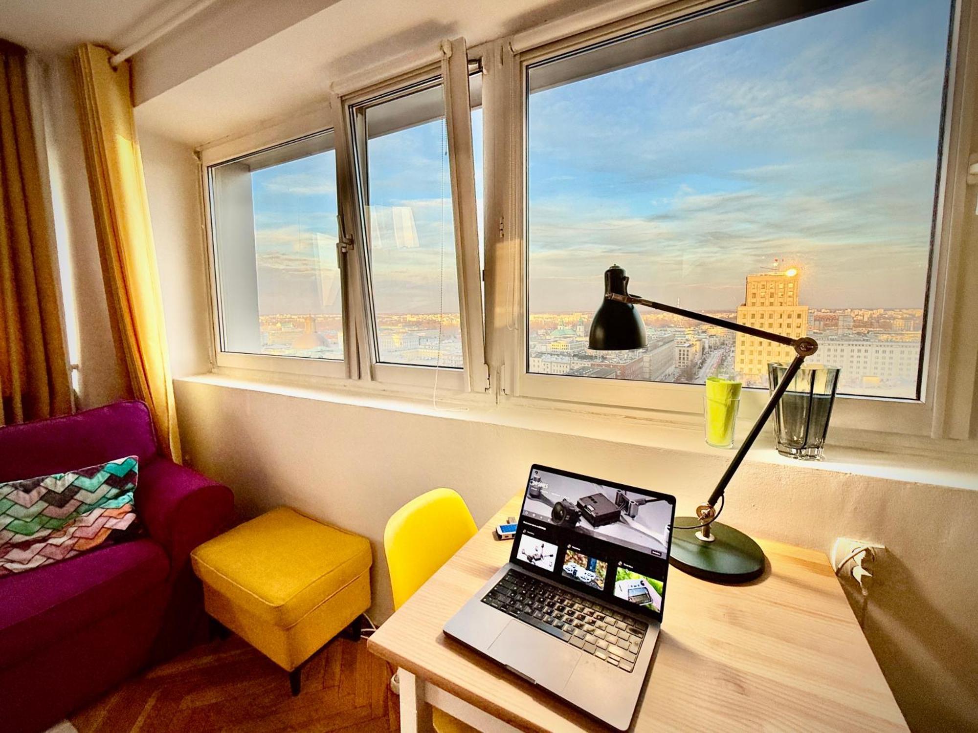 Super Apartment Yellow 2X Metro Fast Wifi 1 Gbs Netflix Panorama Miasta Βαρσοβία Εξωτερικό φωτογραφία