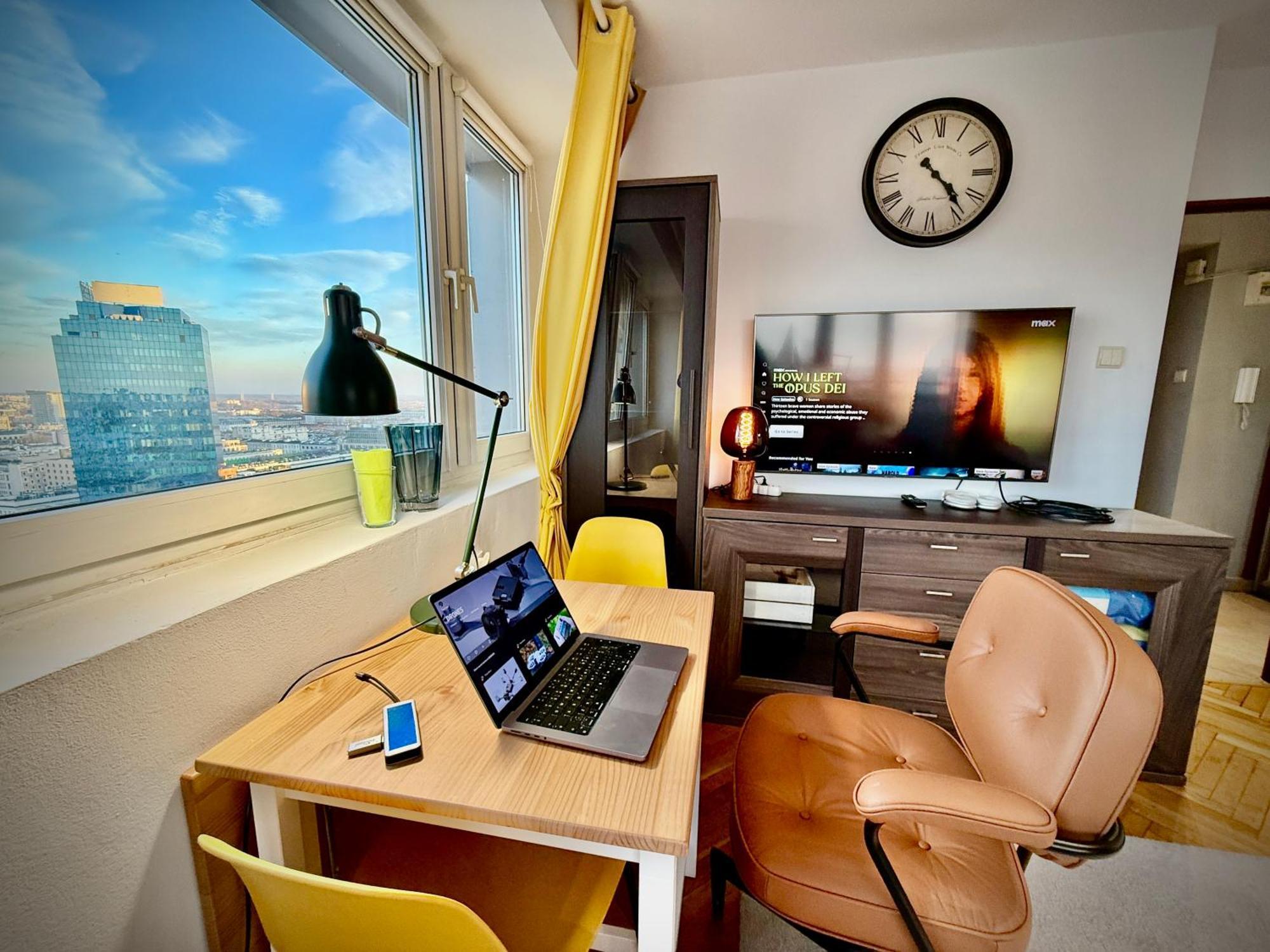 Super Apartment Yellow 2X Metro Fast Wifi 1 Gbs Netflix Panorama Miasta Βαρσοβία Εξωτερικό φωτογραφία